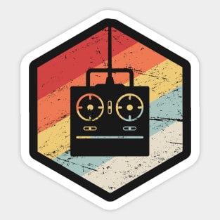 Retro Vintage RC Drone Icon Sticker